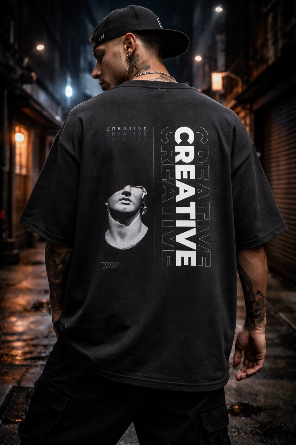 Oversized Streetwear Unisex Graphic T-Shirt – Creative | Heavens Harbour