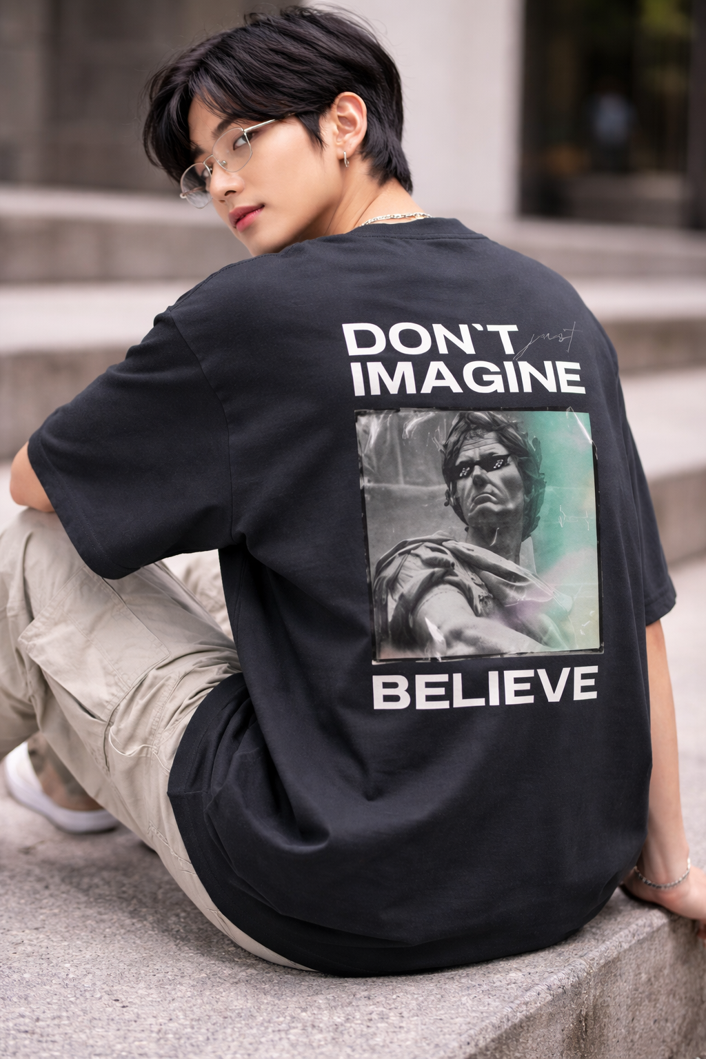 Oversized Streetwear Unisex Graphic T-Shirt – Don't Imagine | Heavens Harbour