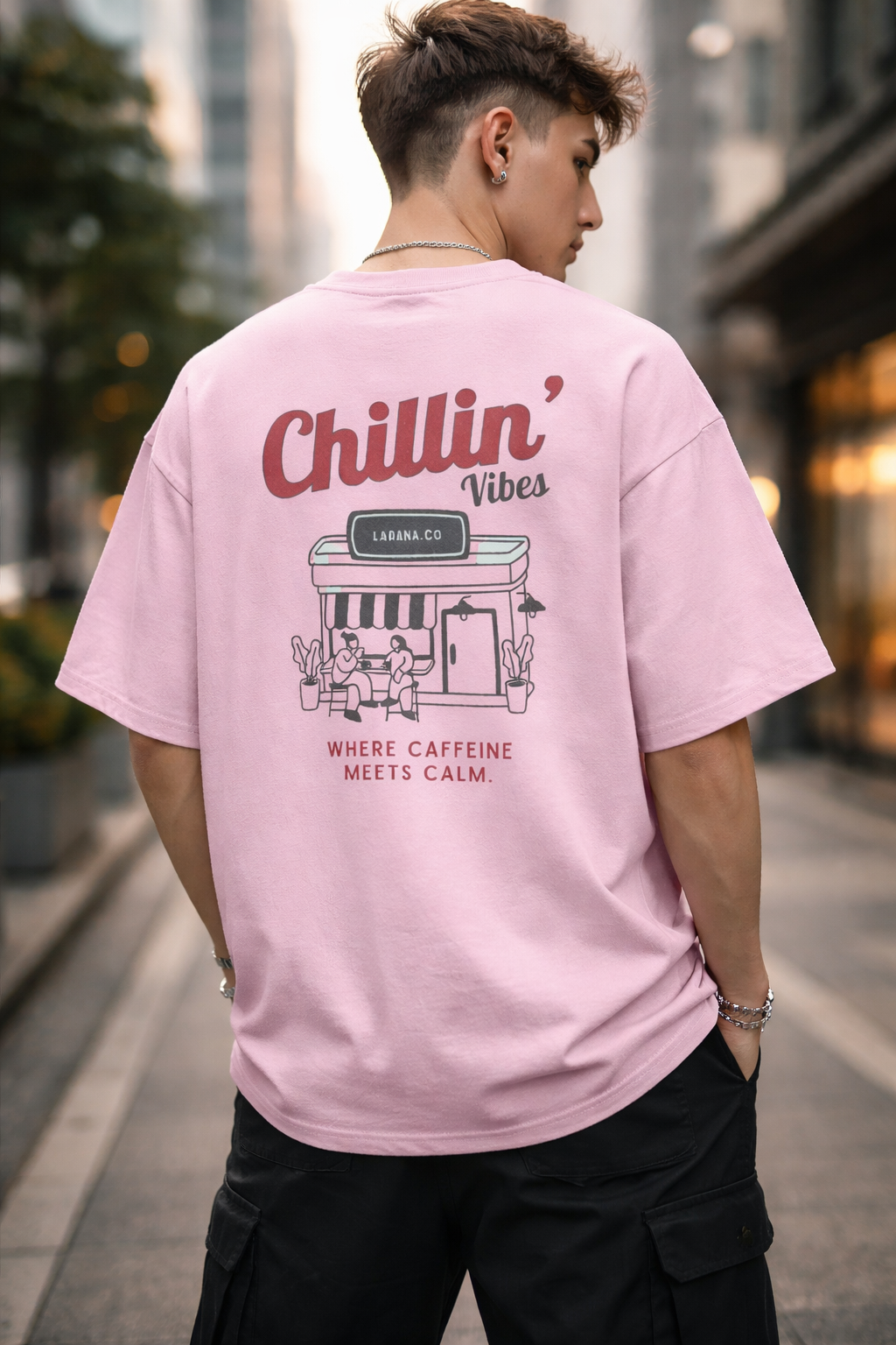 Oversized Streetwear Unisex Graphic T-Shirt – Chillin Coffee | Heavens Harbour